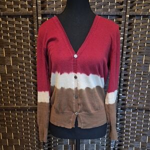 Isabel Marant Red and Brown Cardigan Sweater